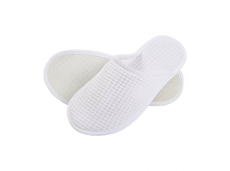 Тапочки вафельные Lotus. White