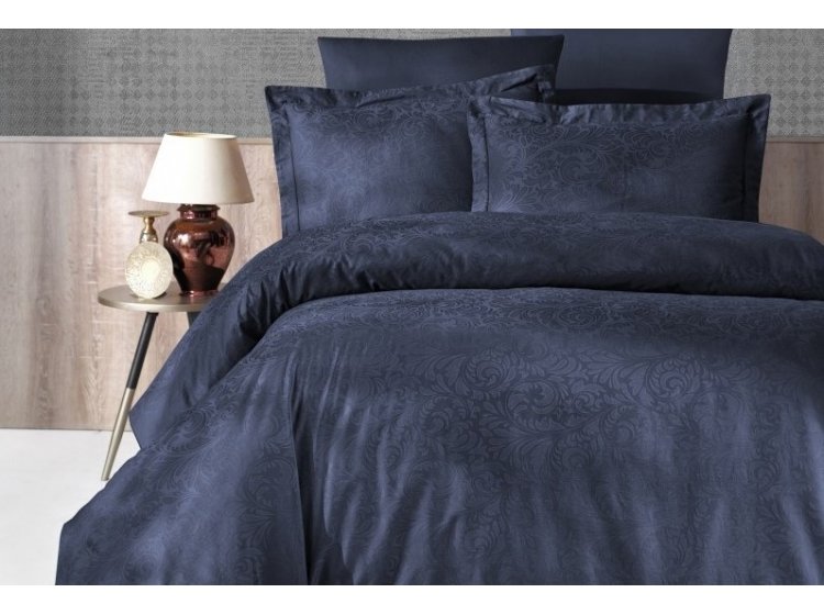 Постельное белье First Choice. Satin Jaсquard Tecna Lacivert