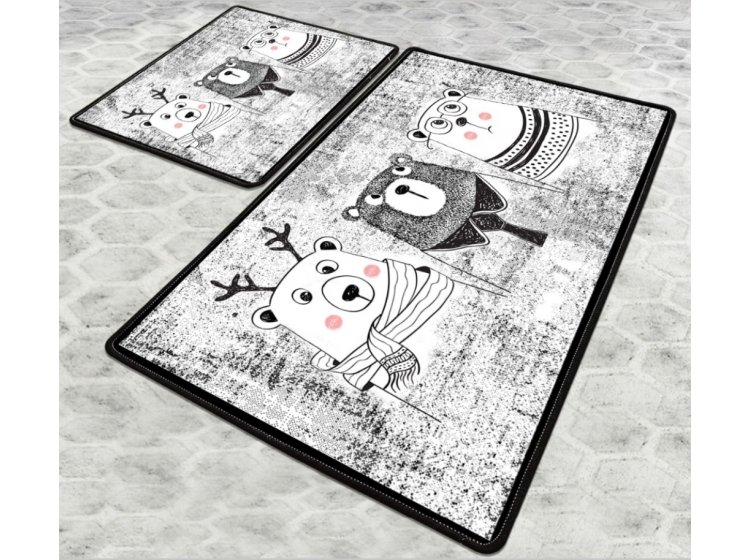 Набор ковриков для ванной Chilai Home. Three Bears banyo halisi djt