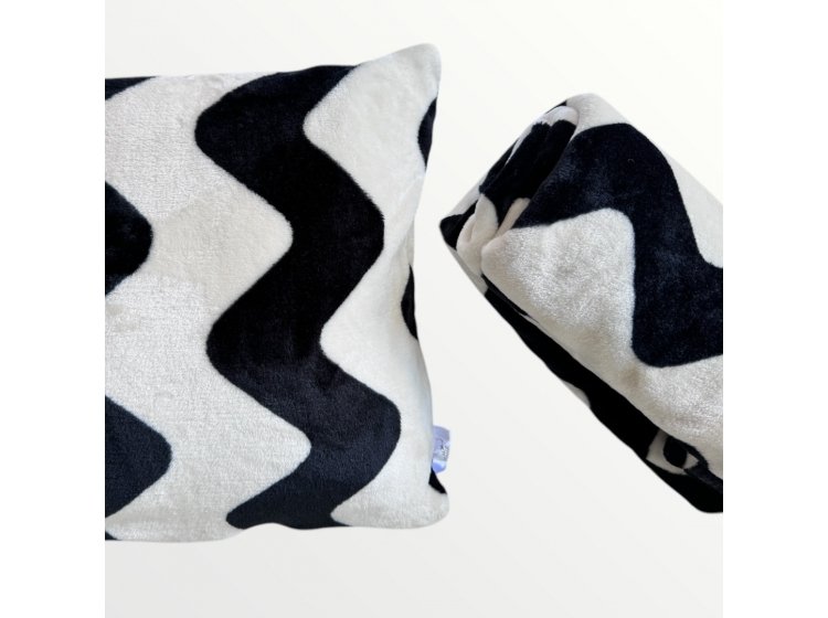 Набор для путешествий плед и подушка Ecotton. Travel FL-3417 Зиг-заг