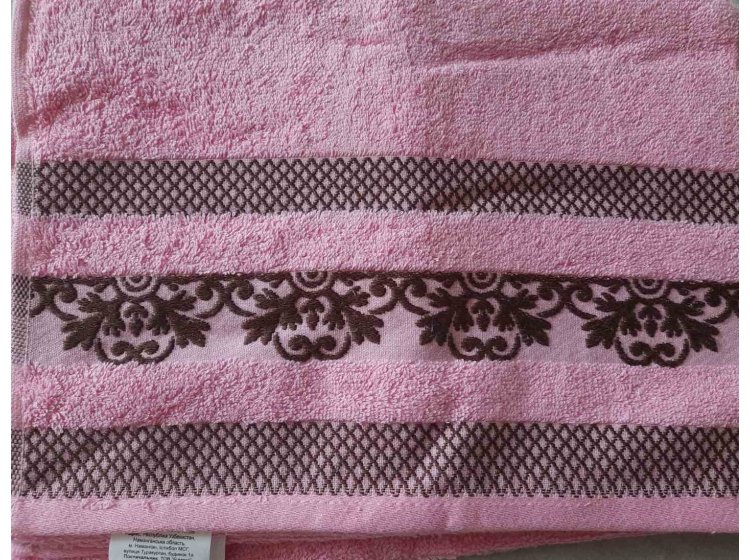 Полотенце махровое Аиша. КОБОРТМА  розовое  5018