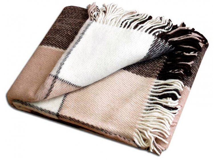 Плед Vladi. Эльф бел-беж-коричневый №1