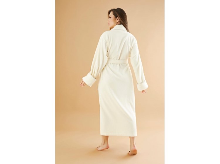 Халат женский махровый бамбуковый Nusa. 6895 krem