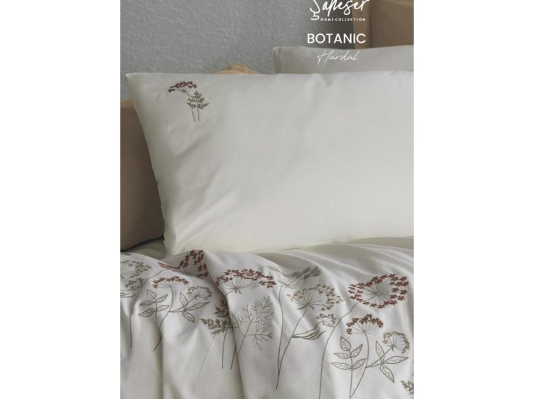 Постельное белье Saheser. Botanic bej хлопок с вышивкой