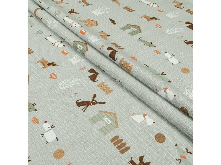 Постельное белье Home Line. Бязь Гав-гав світло-сірий